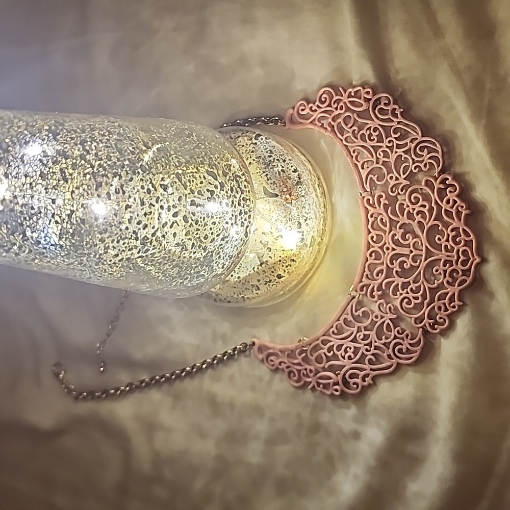 Pink metal choker